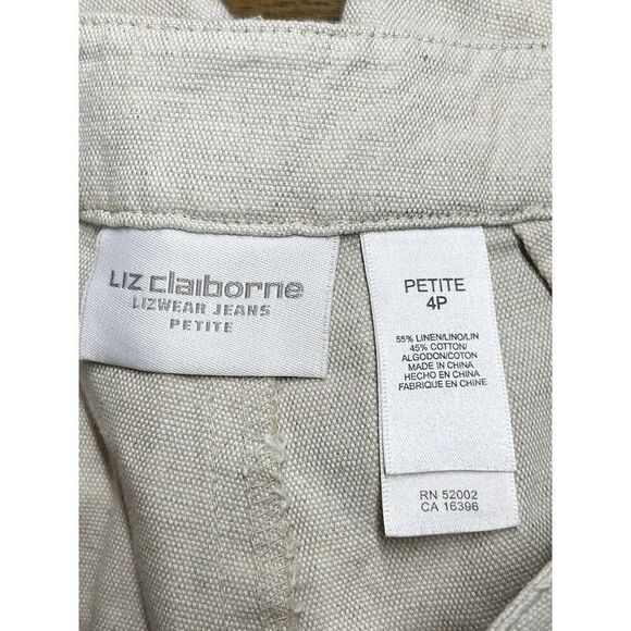 NWT Liz Wear by Liz Claiborne Linen blend‎ Bermuda Shorts Women 4P Pedal Pusher - Picture 5 of 9